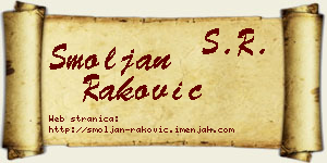 Smoljan Raković vizit kartica